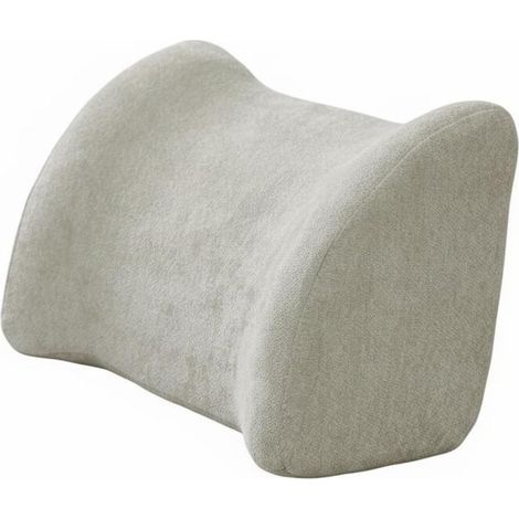 Chenille Sofa Cushion, Lumbar Support Pillow, Back and Head Support, Soft, Wear-Resistant Fabric, Elastic Foam, Back Support, Beige, 45cm (1/5)