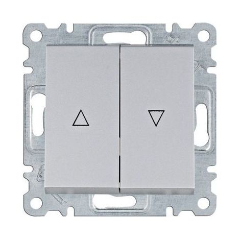 Interruptor monoestable para persiana enrollable Lumina (contacto) plateado WL0322