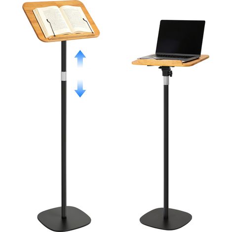 Pupitre de Musique, Léger, Portable Ajustable, Support pour Partition de Musique & Porte-livre pour Bureau à Double Usage 2 en 1