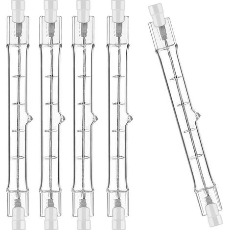 Lot de 5 ampoules halogènes R7S 118 mm 400 W 230 V - tige halogène dimmable pour spot de bâtiment, éclairage de travail, paysage et salon (1/5)
