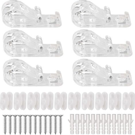 Lntyq 6 Sécurité des enfants crochet à clips en P transparent avec 10 Connecteur de chaîne de stores en plastique 12 Vis+12 Piliers en Plastique Utilisé Pour le contrôle (1/5)