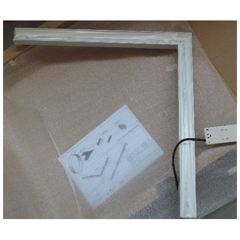 Luminaire LED 18W apparent en angle 90° profilé 590x590mm 4000K 1800lm sans accessoires 230V IK07 IP20 SUNNY-M SURF