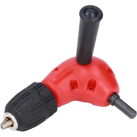 Bohrfutter, schlüssellos, 90°-Winkel, 9,3 mm Rundgriff, 0,8–10 mm Spannbereich, Verlängerungszubehör