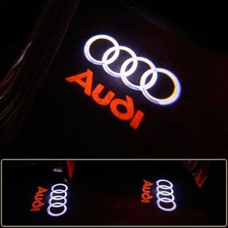 Éclairage d'accueil LED Audi. Éclairage de porte. Éclairage d'accueil spécifique pour Audi A1, A3, A4, A5, A6, A7, A8, Q3, Q5 et Q7. (1/3)