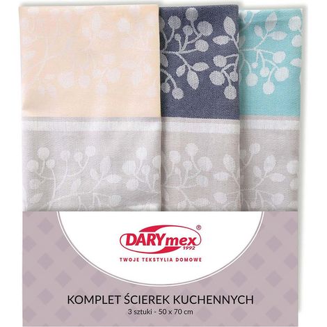 Strofinacci da cucina in cotone 50x70, set da cucina, motivo a perle, 3 pezzi. (1/5)