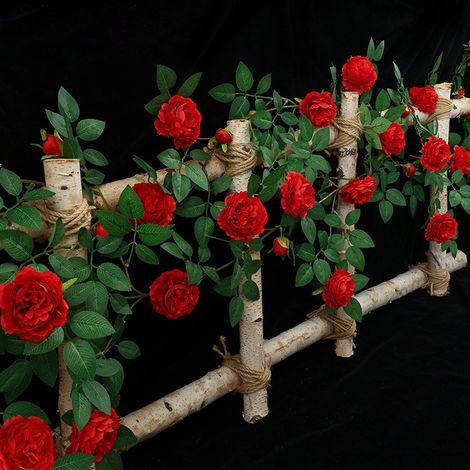 Guirlande Fausse Fleurs - Eucalyptus et Pivoine Artificielle - Décoration Murale pour Mariage Porte Arche Fête Intérieur Extérieur - 180 cm (1/5)