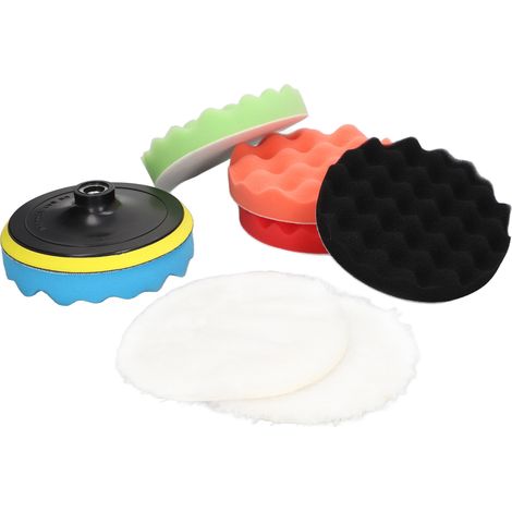 Kit de polissage 9 pièces (éponges de 150 mm de diamètre) pour voiture et bateau (1/5)