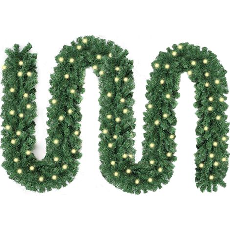 Randaco Ghirlanda di Natale Ghirlanda di abete Decorazione natalizia per interni ed esterni Ghirlanda artistica 5m 100 LED