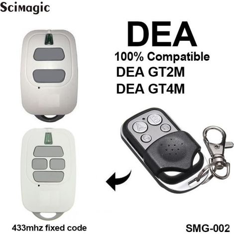 Télécommande de garage DEA GT2M GT4M 433,92mhz,code fixe,commande de porte,émetteur[A763449661] (1/4)