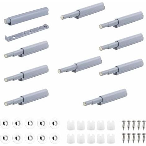 10 Pièces Push to Open Loquet Magnetique Amortisseur Ferme Porte Poussant Poussoir Placard Fermeture Magnétiques Aimant pour Placards Meuble Armoire - (1/5)