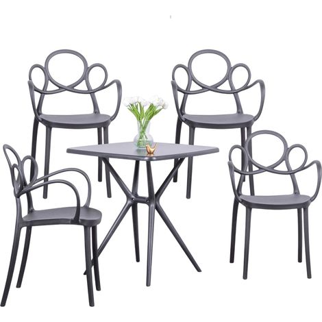 Nest Dream - Lot de 4 chaises design - Dream - Noir (1/5)