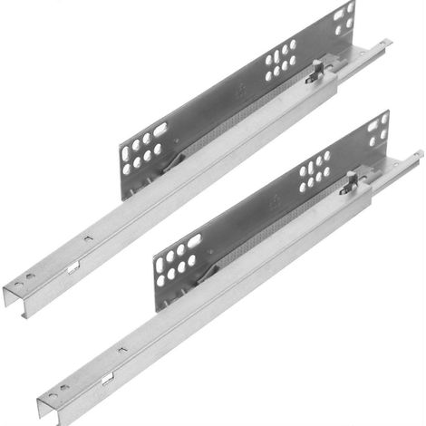 Hochleistungs-Kugellager-Schubladenschienen, 2 Stück, Soft-Close, Vollauszug, kaltgewalzter Stahl, geräuscharme Schienen (1/5)