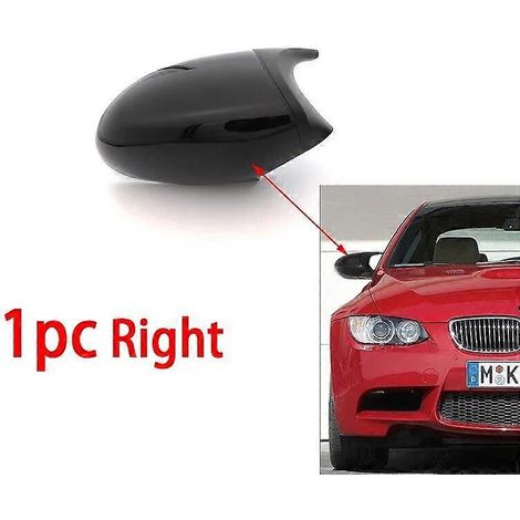 Ersatz-Außenspiegelkappen für BMW E90 E91 E92 E93 E81 E87 E82 E88 3er 1er M Zubehör Carbonfaser glänzend – 1 Stück Schwarz rechts