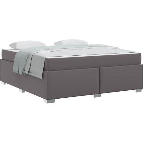 Maison Exclusive - Bettrahmen Grau 180 x 200 cm Stoff