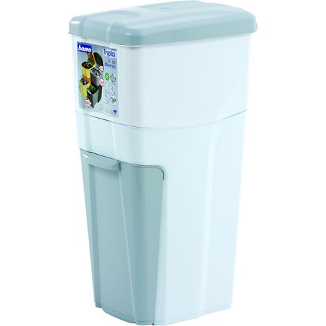 Poubelle collecte sélective - 38,5 L - Blanc - Livraison gratuite
