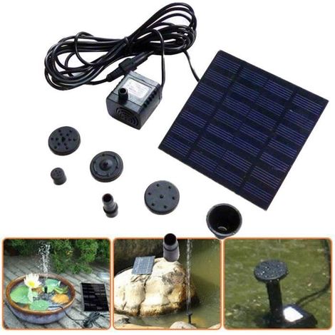 Pompe à eau de fontaine solaire submersible 1.2W 7V pour jardin et piscine (1/4)