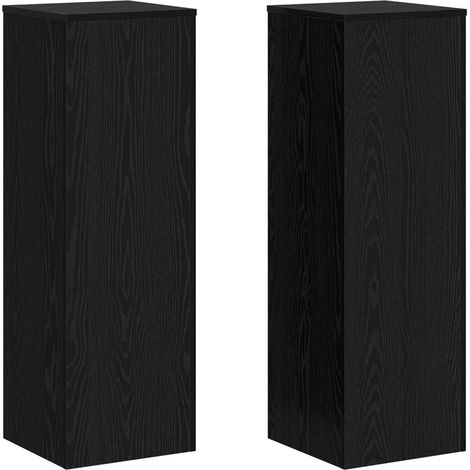 Maison Exclusive - Supporto per piante Rovere Nero 33 x 33 x 100 cm (1/5)