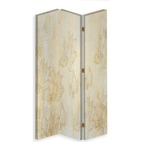 Paravento bilaterale 360, Fiori d'oro - 110x170 (1/5)