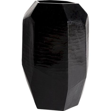 Vase Galeo Contemporain en Céramique Noire - Noir ébène céramique moderne (1/2)