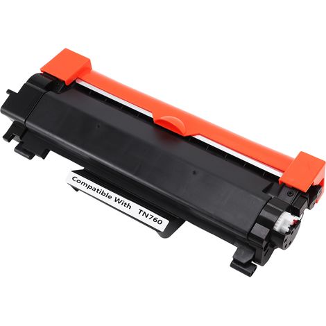 Cartouche d'encre TN760 compatible pour imprimante Brother DCP-L2550DW, version US, 3000 pages, noir, 40g.