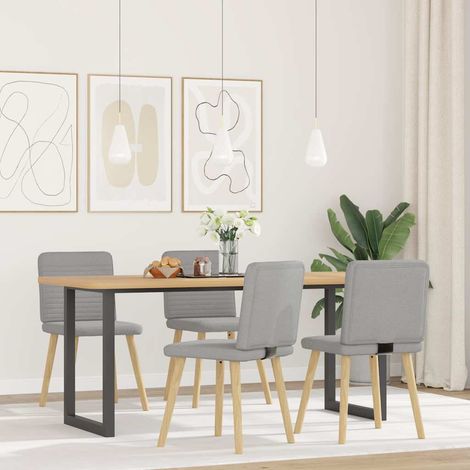 Maison Exclusive - Sedie da Pranzo 4 pz Grigio Nuvola in Tessuto