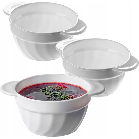 KADAX Suppentassen, 650 ml Suppenschüsseln aus verstärktem Glas, 650ml, 3 Stück (1/5)