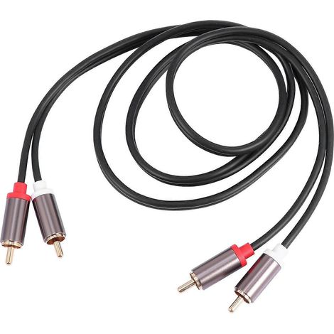 Câble audio robuste 2 vers 2 mâles, compatible avec une longueur de 1 mètre. (1/5)