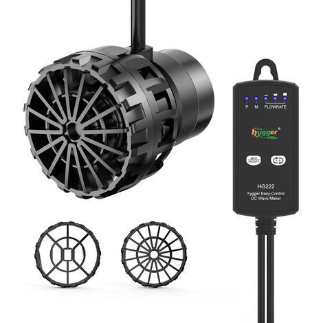 Aquarium Wave Maker 9W 12W Fish Tank Wave-Maker Mini, 3 modes, 6 Wavemaker à taux réglable magnétique pour aquarium 18-75L, pompe à circulation d'eau avec contrôleur (1/5)