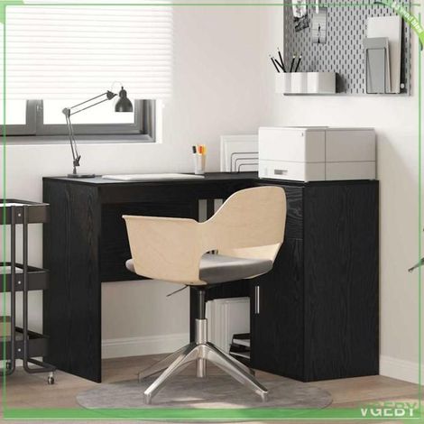 Bureau d'angle - 3337274 - Chêne noir - Bois d'ingénierie - 1 tiroir, 6 étagères (1/5)