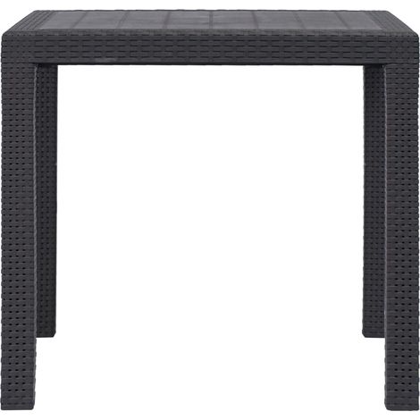 Maison Exclusive - Table de jardin Marron 79x79x72 cm Plastique Aspect de rotin