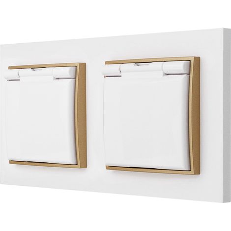 Zwei hermetische Nester Karlik Mini, Farbe Weiß/Gold, 22 (1/2)