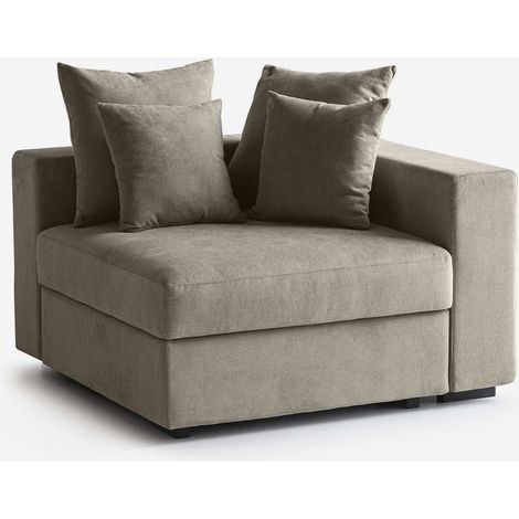 Poltrona modulare outdoor idrorepellente con bracciolo Cortina O DX - Talpa