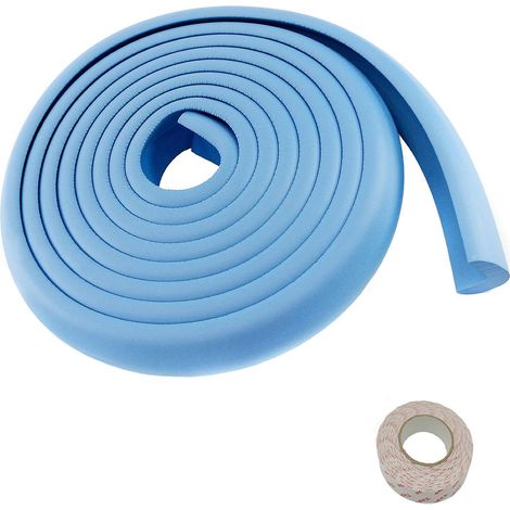 5 Mètre Rouleau en Mousse, L-Forme Protecteurs Bords de Table, Super Souple Anti Choc Mousse Bord Protecteur, Sécurité épreuvage pour Bébé Enfants, Protections de rebords, Bleu, TKD7000 Blue (1/4)