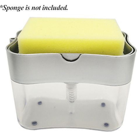 Distributeur Pompe Détergent Automatique Lavage Plonge Kitchen Soap Dispenser Modèle Inox Lavage Direct Sponge Spécial Pots Pans Eco (1/5)