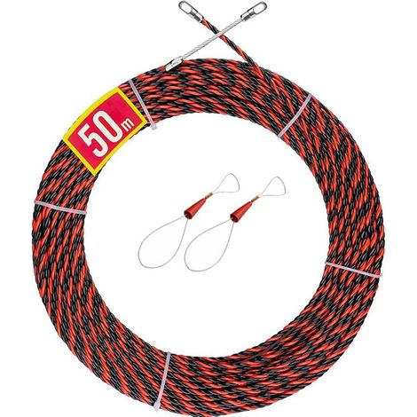 Lauwexe – Aiguille d'électricien 50m – Diamètre 6mm – Polyester à triple torsion – Résistance à la chaleur et anti-vieillissement – Pour câblage dans espaces restreints (1/5)