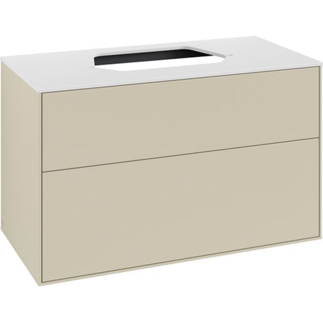 Villeroy & Boch Finion meuble sous lavabo, 2 tiroirs, lavabo au (1/2)