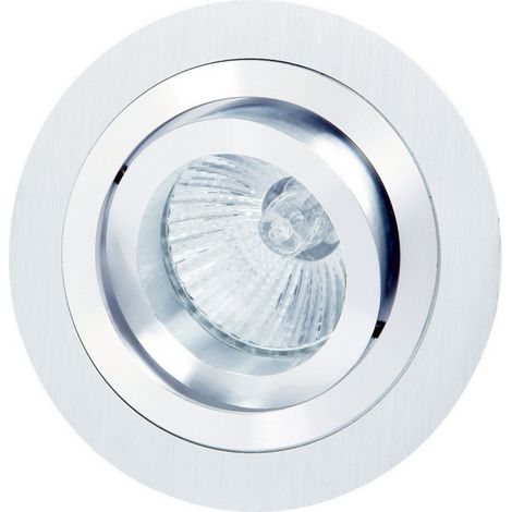 Inspired Mantra Fusion - Basico - Downlight giratorio empotrable 9,2 cm redondo 1 x GU10 Max 50W níquel satinado, cromo (1/4)
