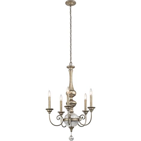 Elstead Rosalie - 5 Light Chandelier Gold Finish, E14 (1/5)