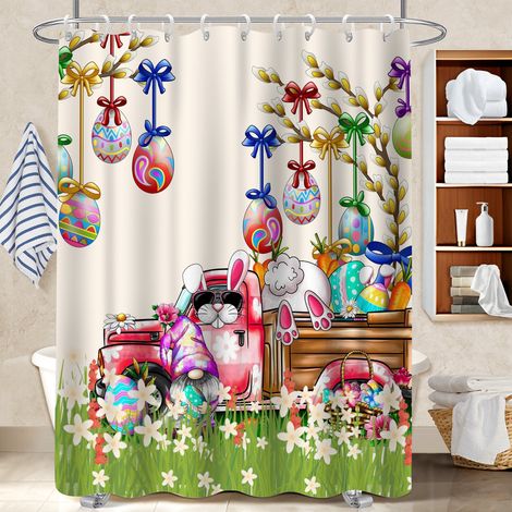 Rideau de douche en polyester 180x180 fluide housse de baignoire pour salle de bain avec douche à l’italienne (1/5)