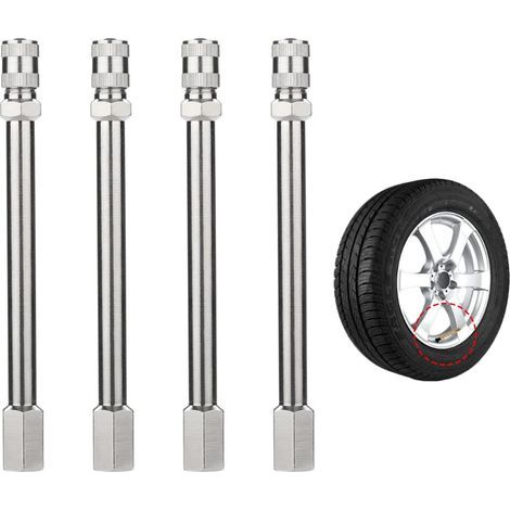 100 mm Extension de Valve de Pneu Adaptateur D'extension de Valve de Pneu Automatique Rallonge de Valve Adaptateur de Valve en Cuivre Rallonge de Valve de Voiture pour Soupapes de Voitures/Camions (1/5)