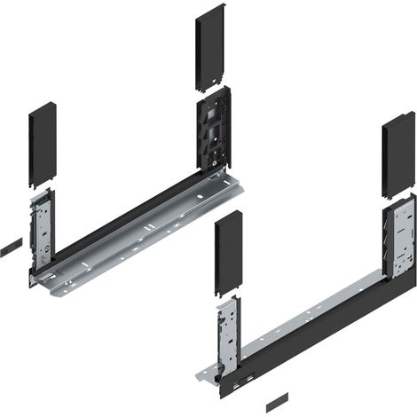 BLUM LEGRABOX free, Zarge Höhe C, NL 450, Carbonschwarz (1/4)