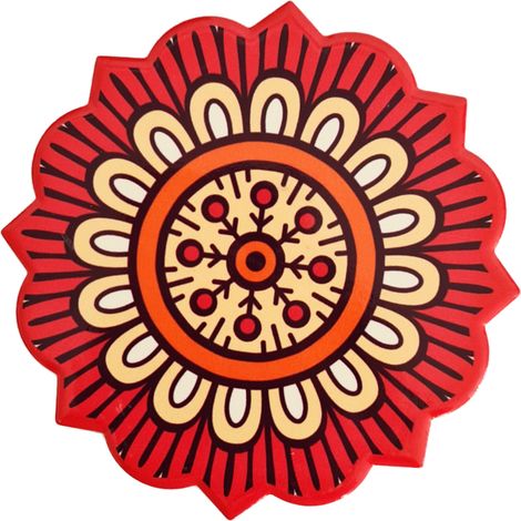 Set de 2 sous-verres mandala en céramique