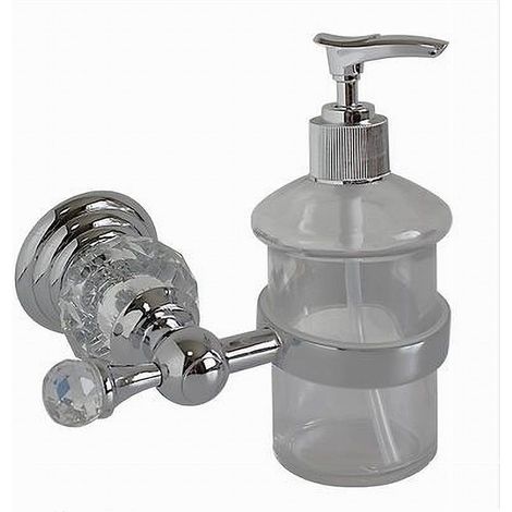 Cleafe - Porta Sapone Dispenser Sapone Liquido Vetro Montaggio Parete Bagno Crystal 52831 - (1/3)