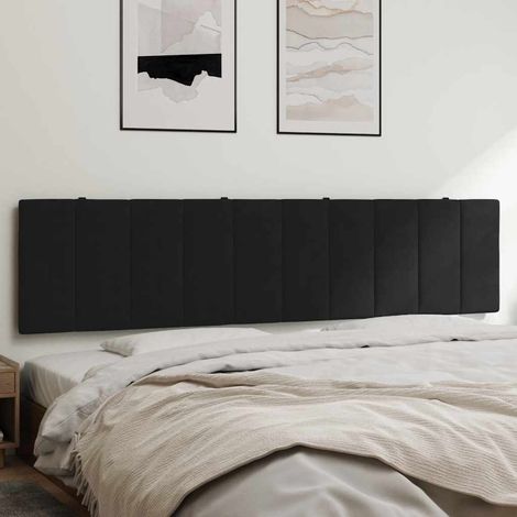 vidaXL Cuscino Testiera Hanko Nero 200 cm in Velluto
