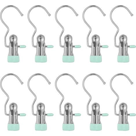 Crochet de suspension antidérapant avec pince sans couture en 10 parties. Compatible avec couette, couverture et drap. (1/5)