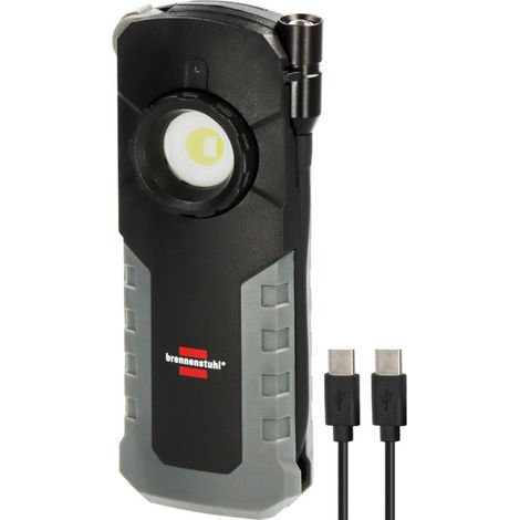 Brennenstuhl Professional Akku LED Handlampe HL 1000 ACW (Arbeitsleuchte 1000+380lm mit max. 12h Leuchtdauer, 360° drehbarer Haken, Magnet, tauschbare (1/4)
