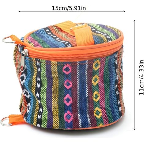 Porte-serviettes et porte-mouchoirs portable à rayures bohèmes, distributeur de rouleau pliable pour le camping, la voiture, les pique-niques et l’organisation domestique, orange (1/5)