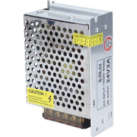 Alimentation à découpage 110V/220V vers 24V 2A pour écran LED, transformateur secteur adaptateur (1/5)