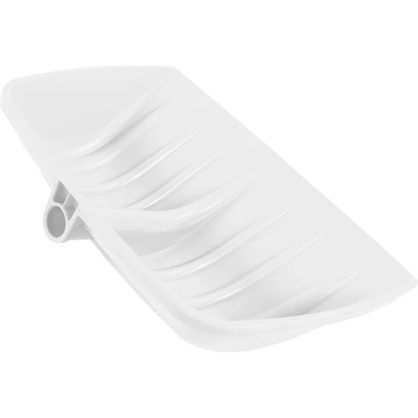 Pelle à neige en plastique PP avec lame pour gravier, terre, feuilles, jardinage et travaux de construction, blanc propre (1/5)
