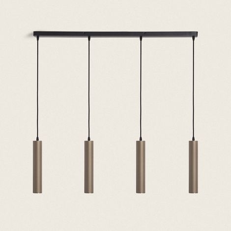 Lampada a Sospensione Alluminio Aritz 4 Faretti Bronzo (1/5)